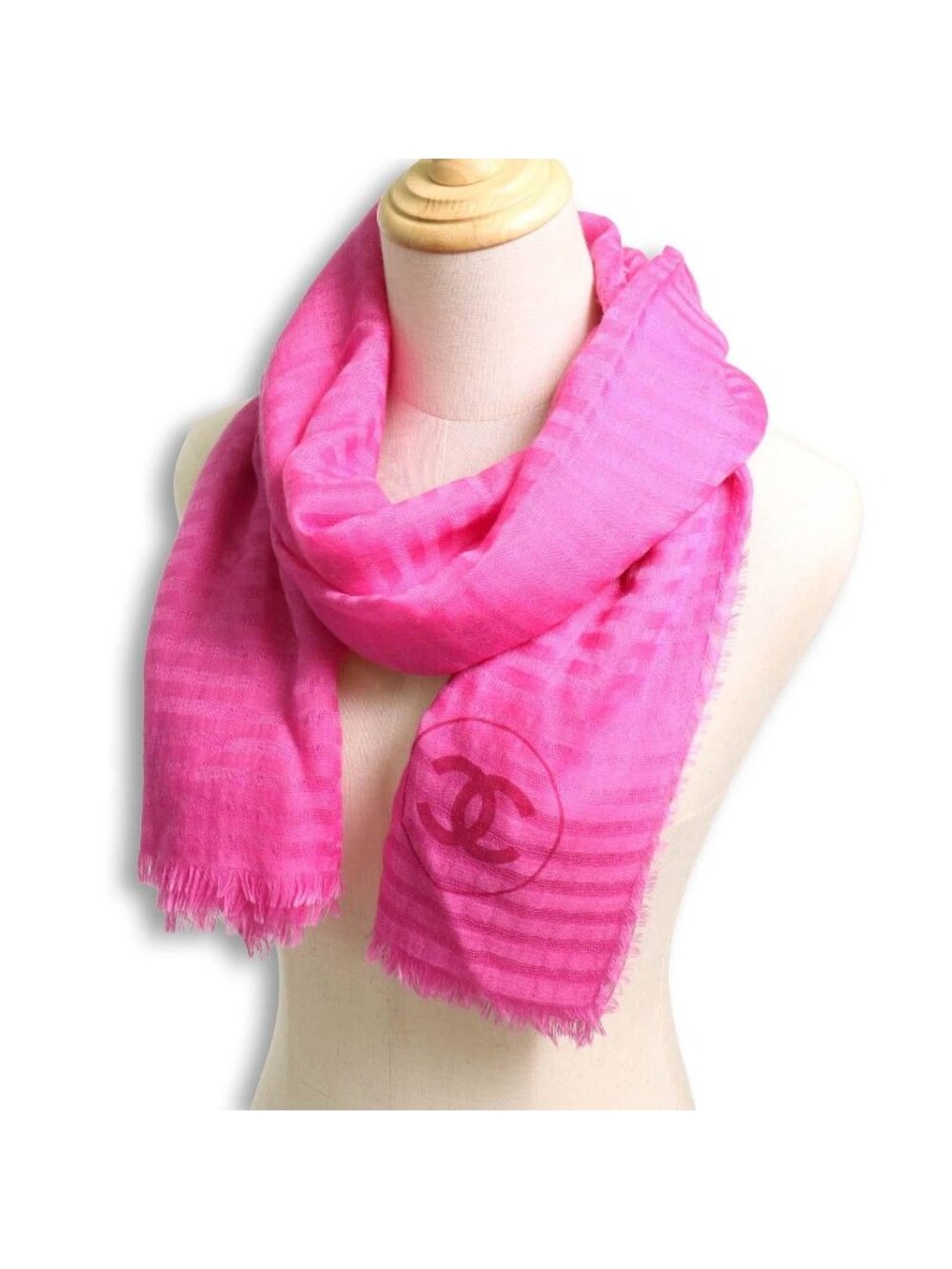 Chanel Cashmere Silk Shawl Scarf